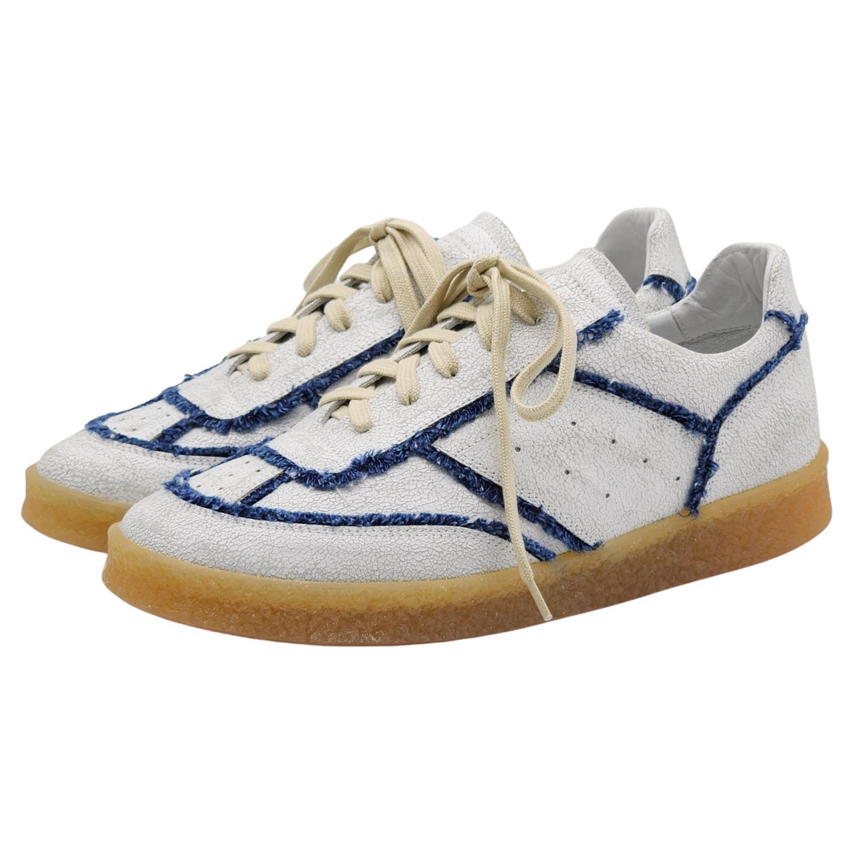 MM6 Maison Margiela Denim Trim Low-Top Sneakers For Sale