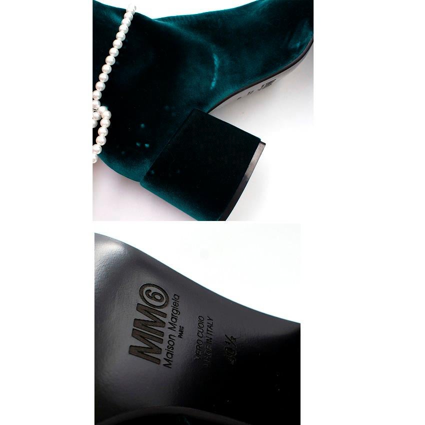 MM6 Maison Margiela Embellished Velvet Ankle Boots US 6.5 In Excellent Condition In London, GB