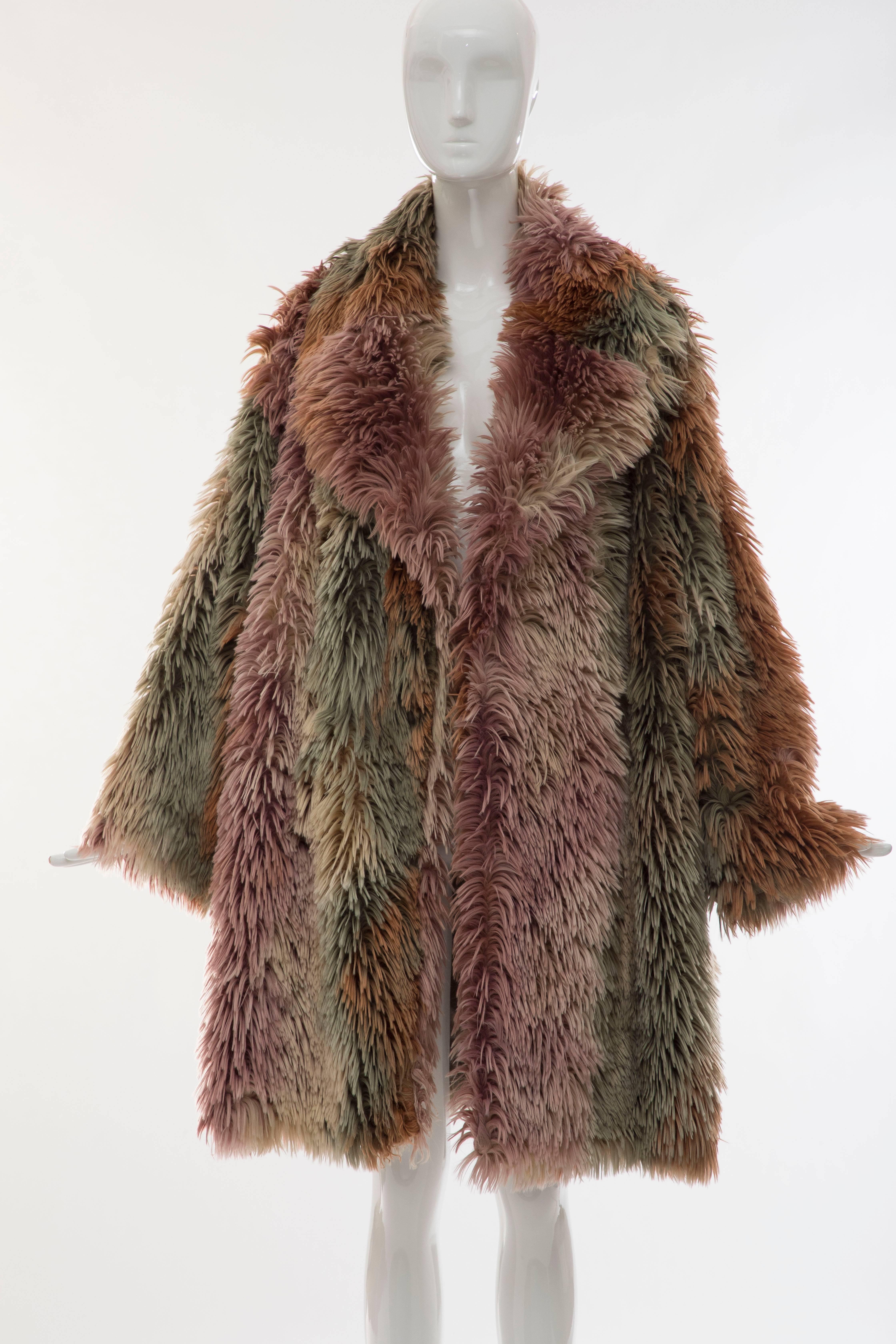 MM6 Maison Margiela Faux Fur Double Breasted Coat 3