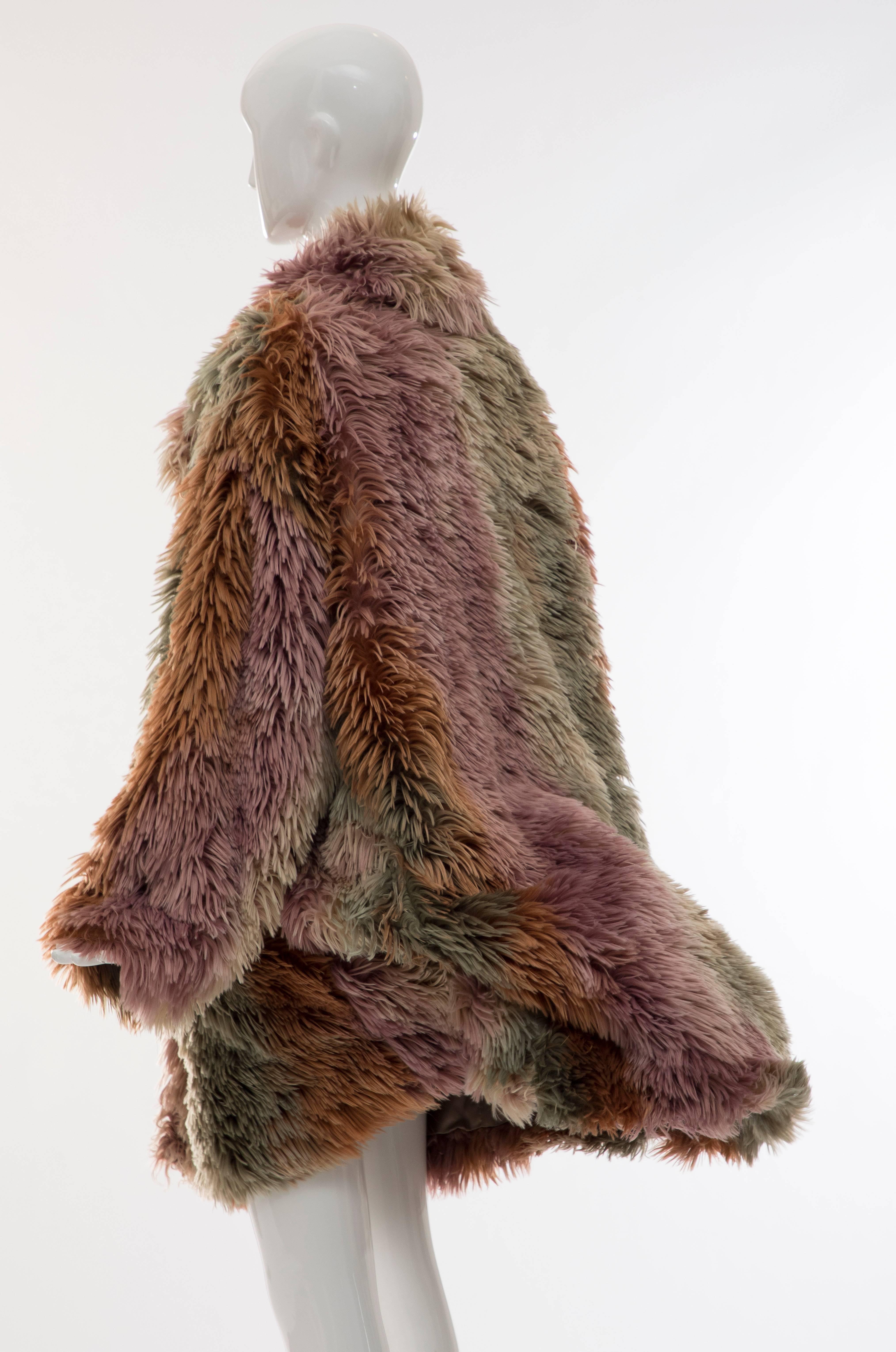 Women's MM6 Maison Margiela Faux Fur Double Breasted Coat