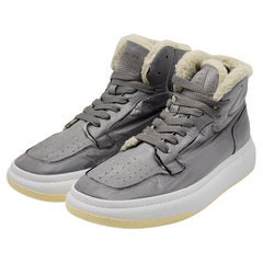 MM6 Maison Margiela Gray High Top Basketball Sneakers