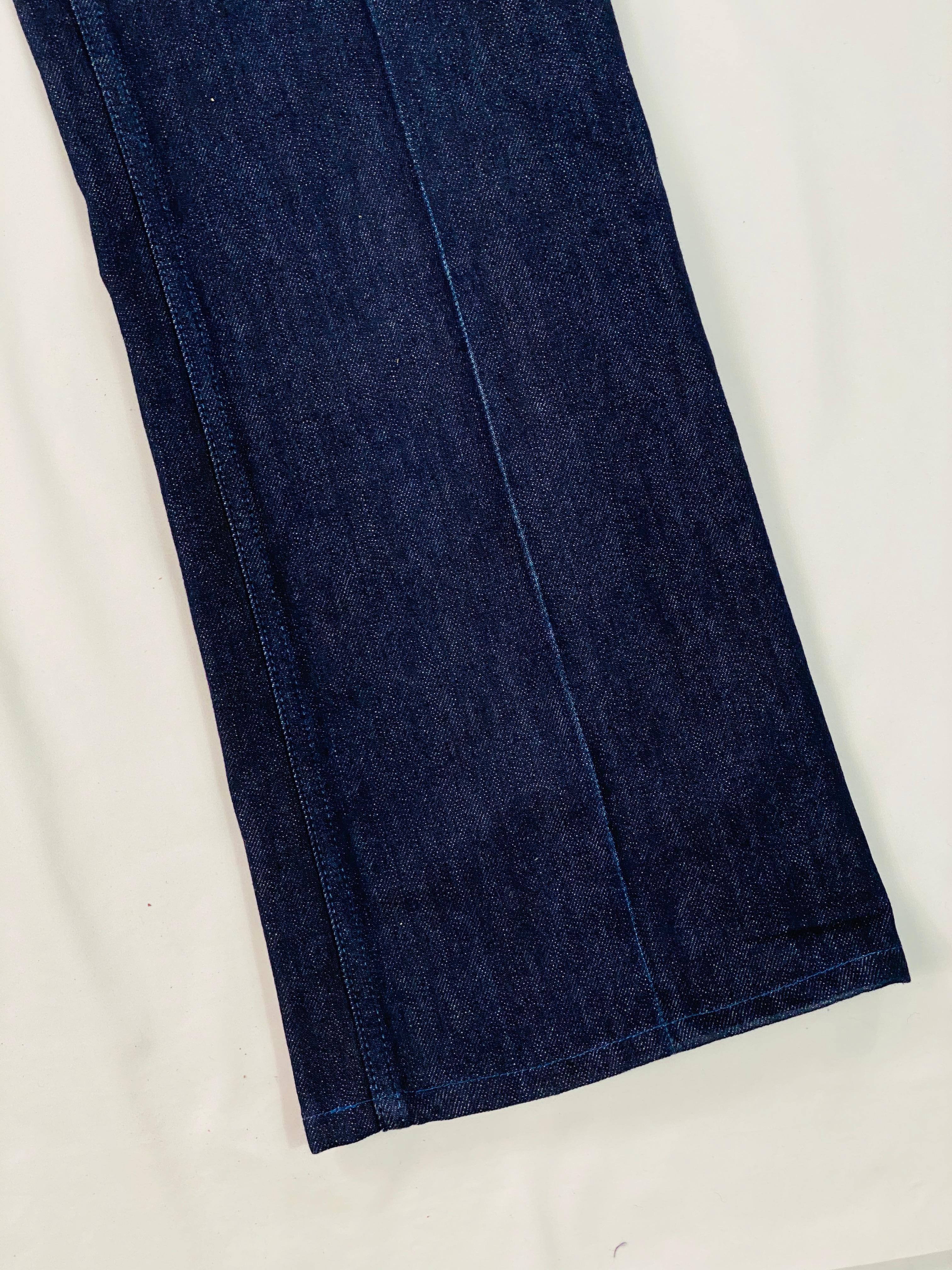 MM6 Maison Margiela Paris Dark Blue Denim Pants Size 40 In Excellent Condition In Beverly Hills, CA