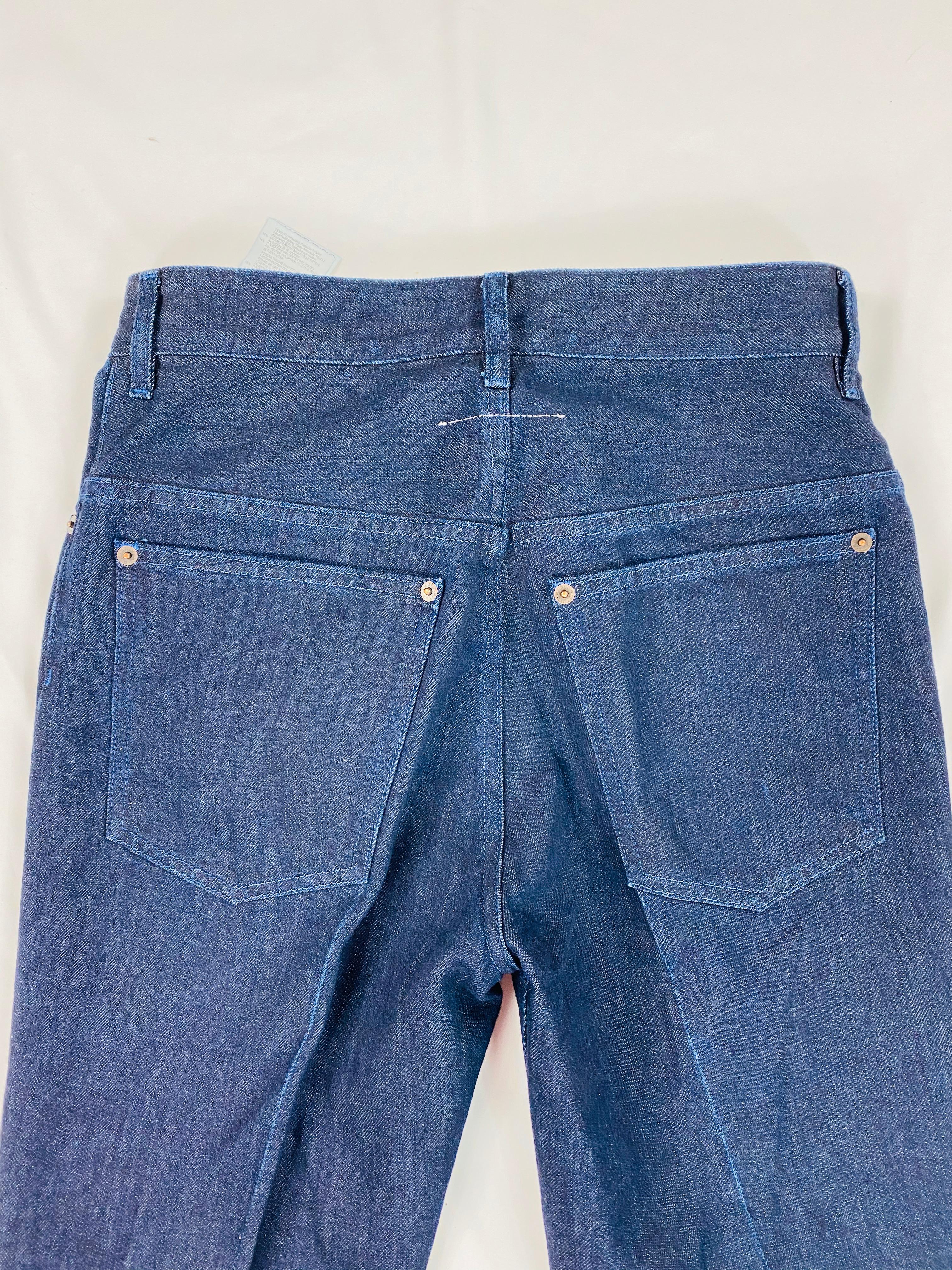 MM6 Maison Margiela Paris Dark Blue Denim Pants Size 40 1