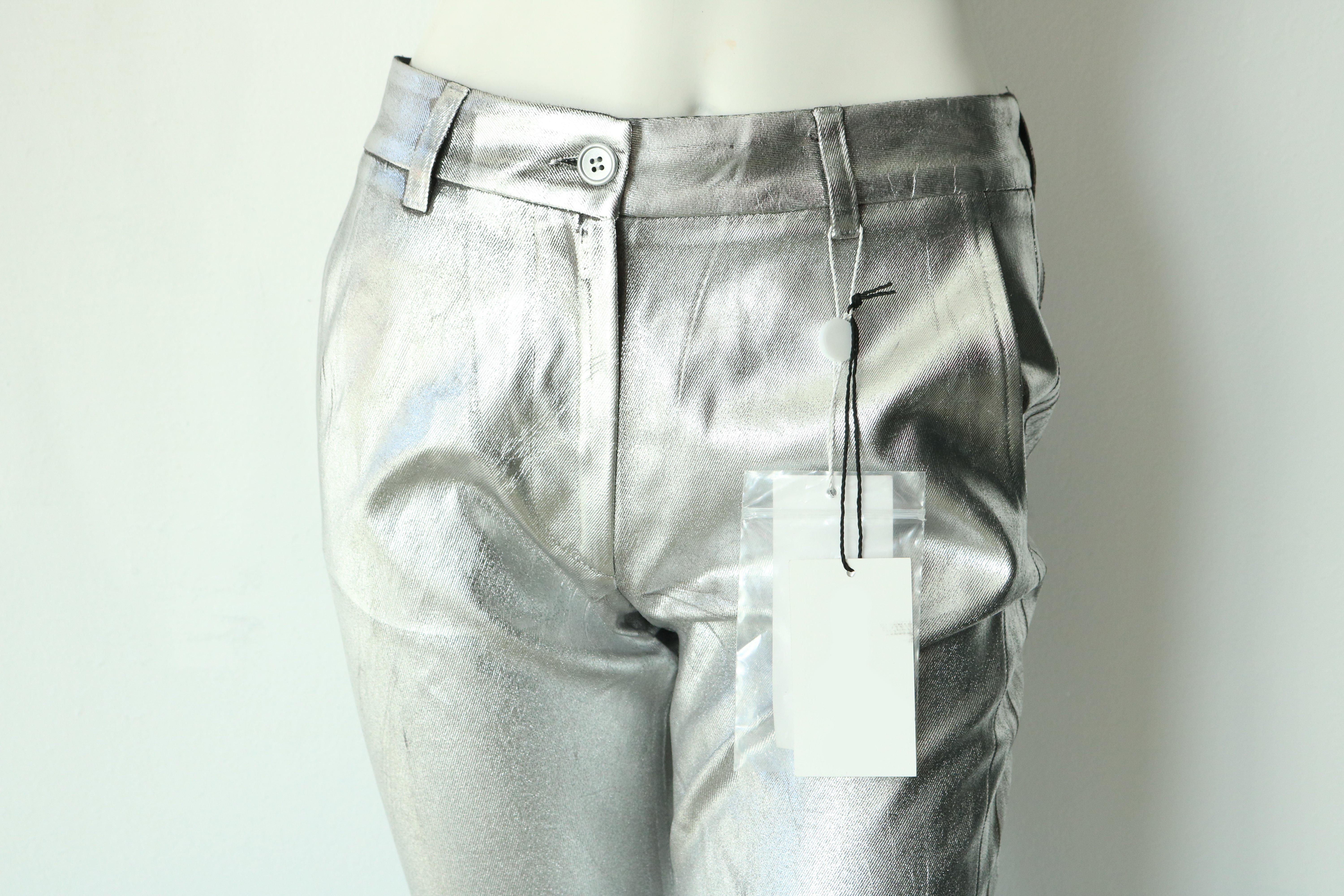 Very cool, Silver MM6 pants with tags, NBW. 
Retail $690
Size 38