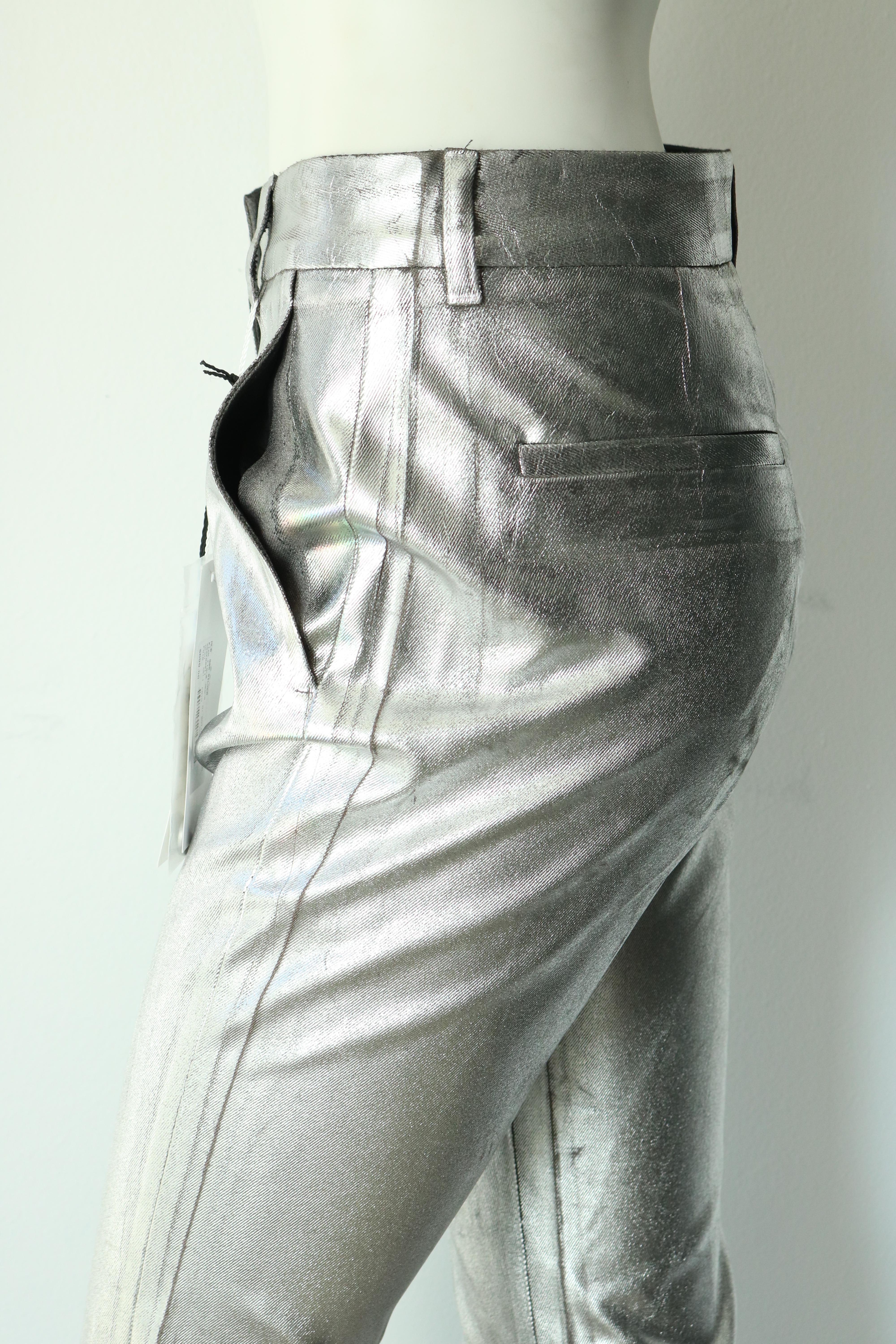 mm6 silver pants