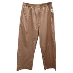 MM6 Maison Margiela Wide Leg Pants in Pink Cotton