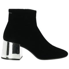Mm6 Maison Margiela Woman Ankle boots Black Fabric IT 40