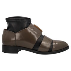 Mm6 Maison Margiela Women Ankle boots Black, Khaki Leather EU 38