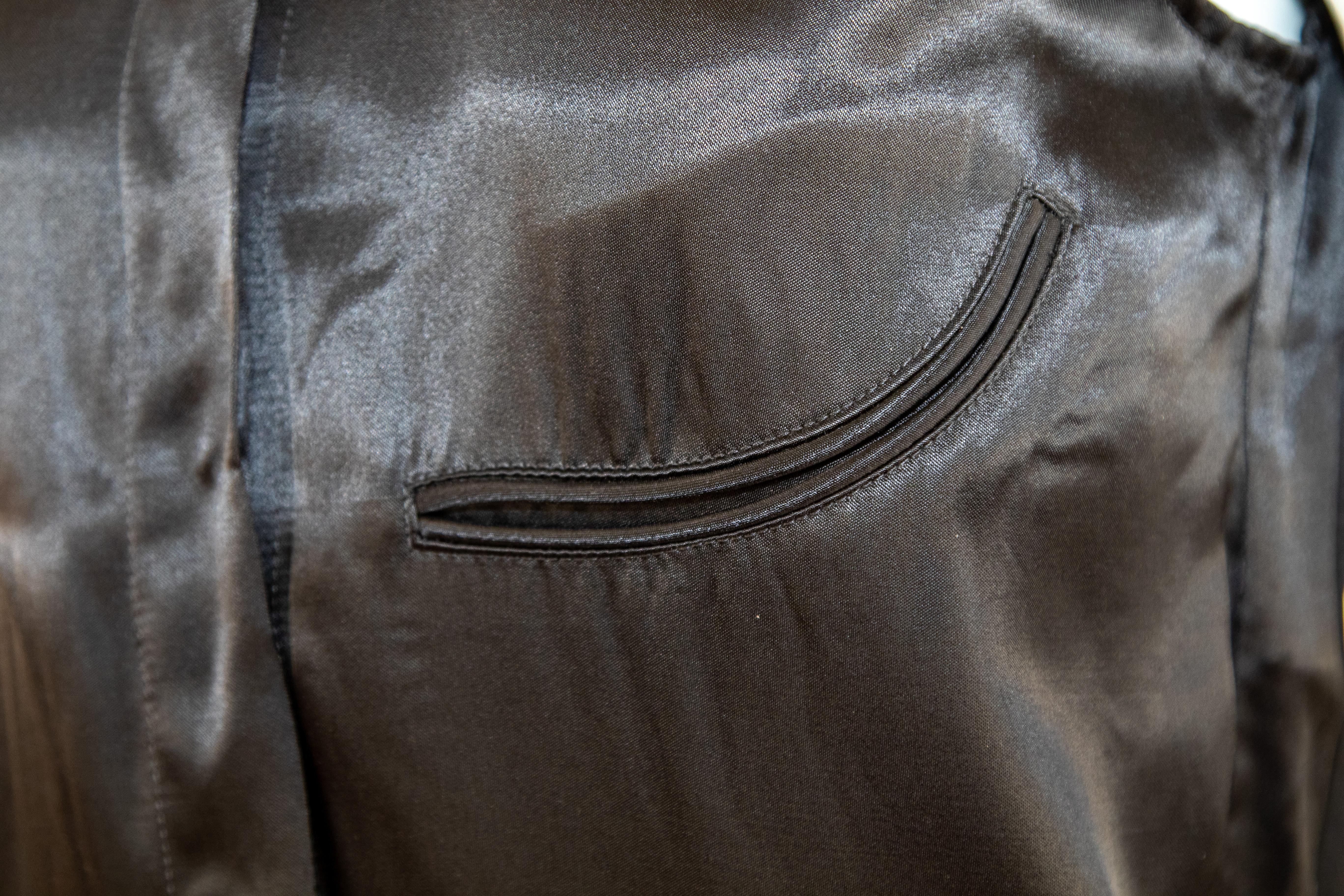 Maison Martin Margiela Black Satin Jumpsuit sleeveless Tie back (sans manches) en vente 3