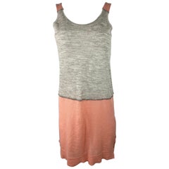 MM6 Maison Martin Margiela Grey and Pink Mini Dress, Size XS