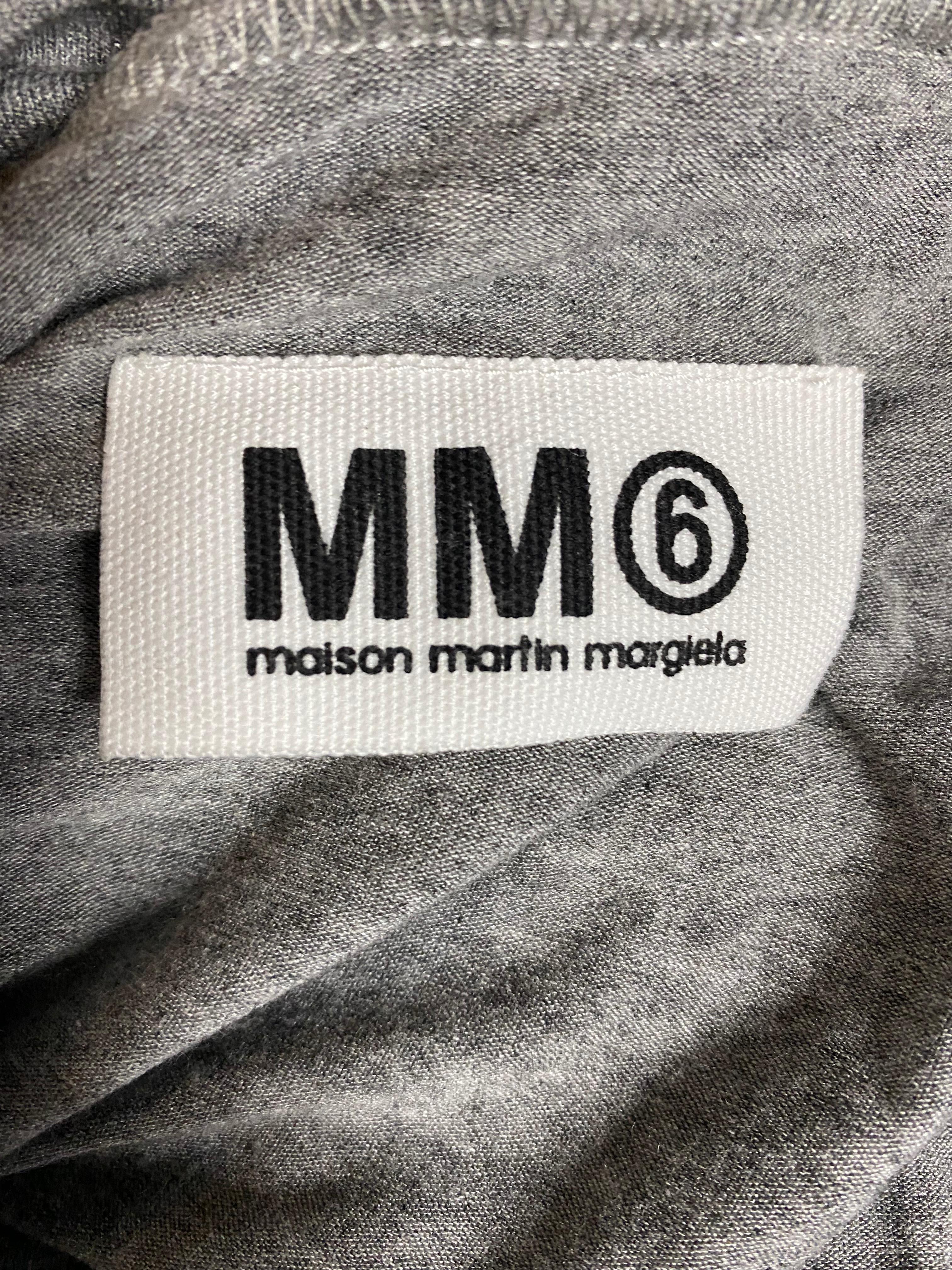 MM6 Maison Martin Margiela Grey Mini Dress, Size Small In Excellent Condition For Sale In Beverly Hills, CA