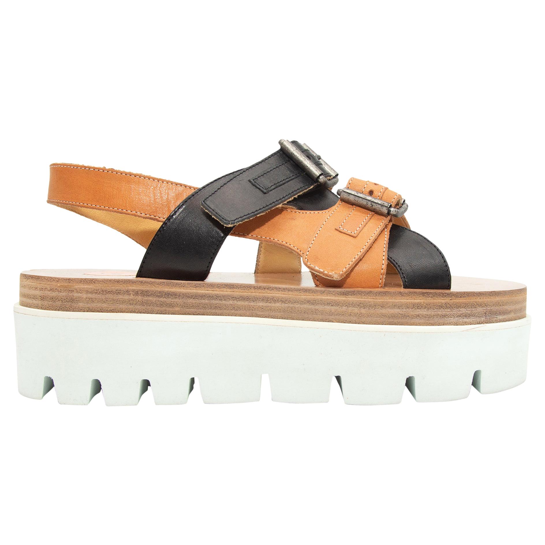 Mm6 Maison Margiela Brown Sandal Heels