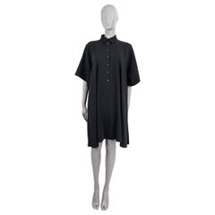 MM6 Martine MARGIELA nero poliestere SHORT SLEEVE SHIRT Abito 46 XL