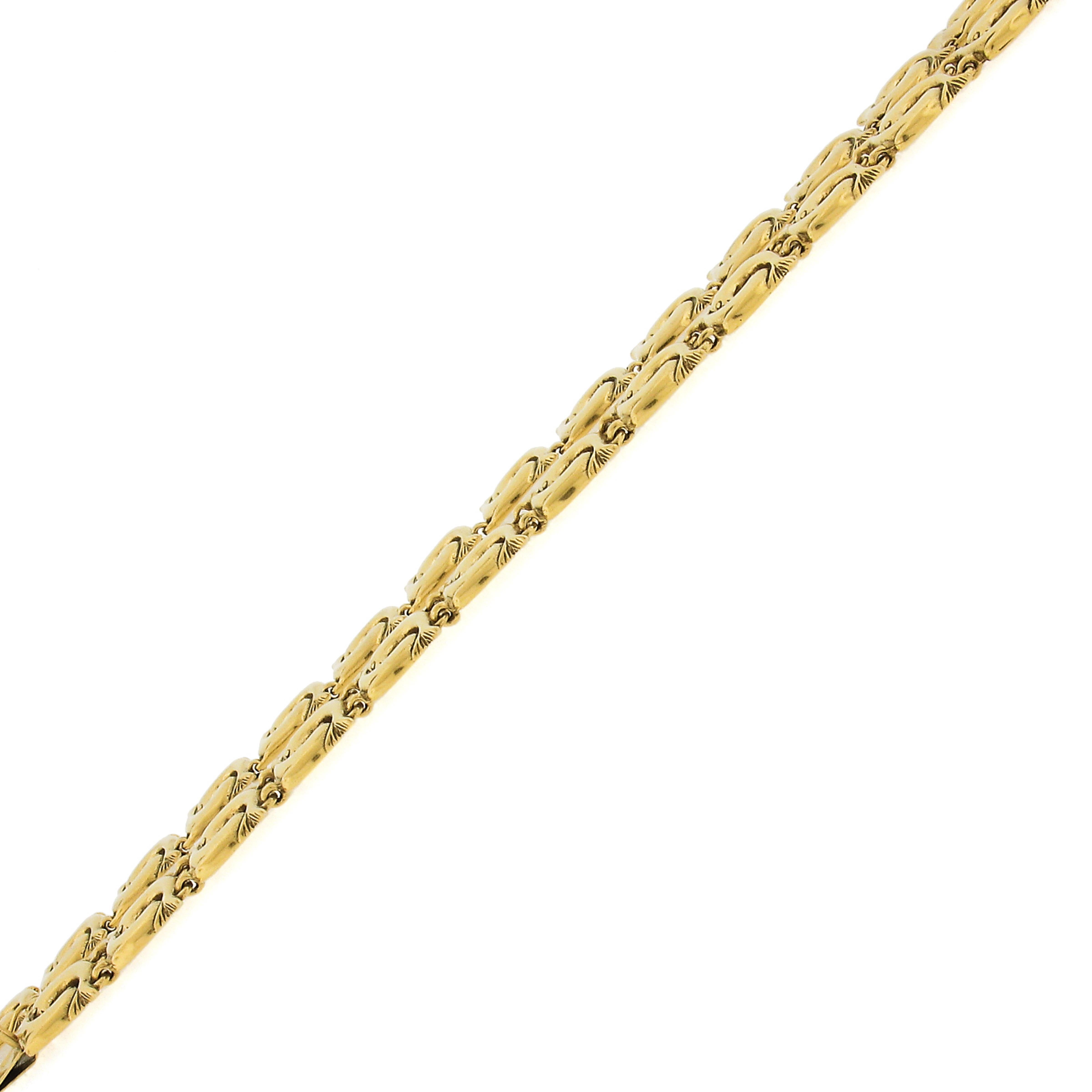 MMA 14K Gelbgold Dancing Delphin Gliederarmband Halskette Set mit Original Beutel im Angebot 3