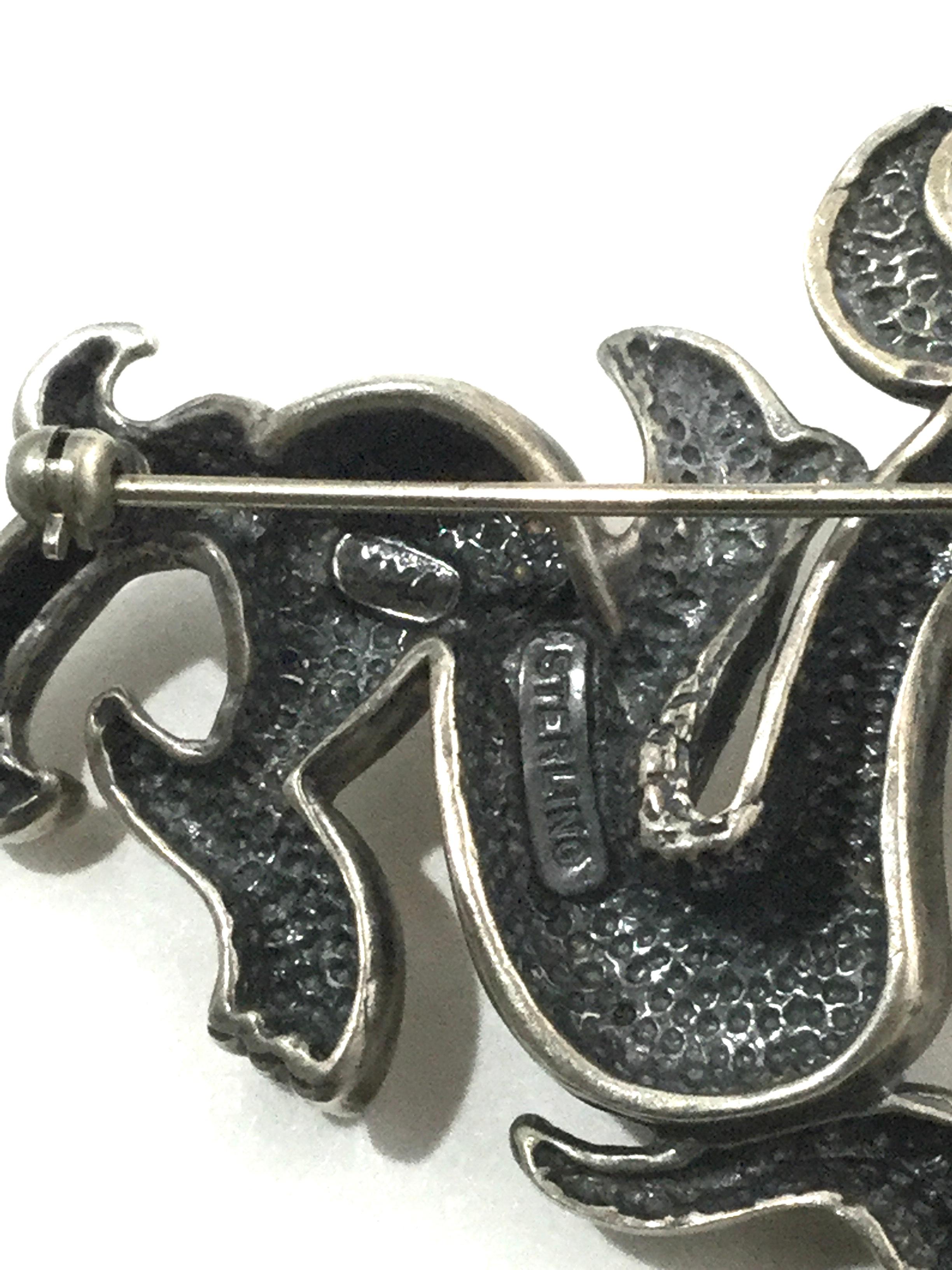 Women's or Men's MMA Metropolitan Museum Sterling Silver Dragon Pin Pendant