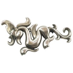 MMA Metropolitan Museum Sterling Silver Dragon Pin Pendant