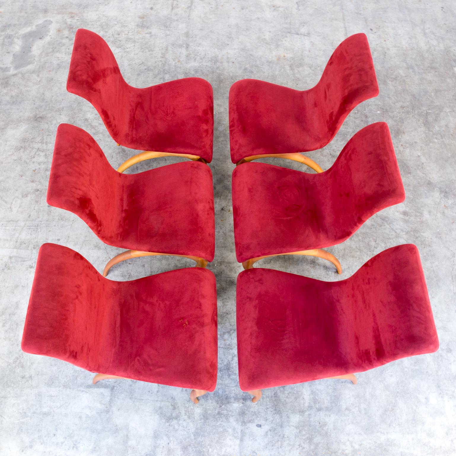 M.Marconato & T. Zappa ‘Retro’ Dining Chair for Porada Set of 6 For Sale 1