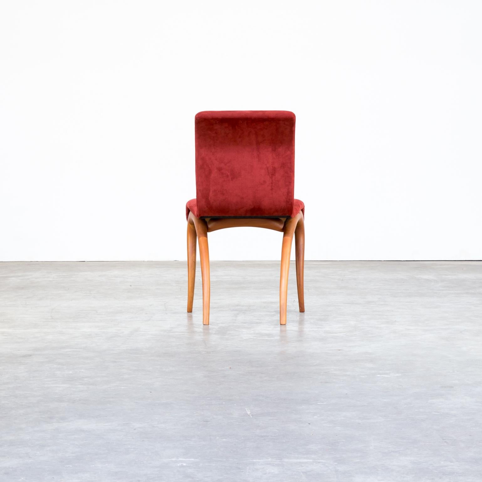 Fabric M.Marconato & T. Zappa ‘Retro’ Dining Chair for Porada Set of 6 For Sale