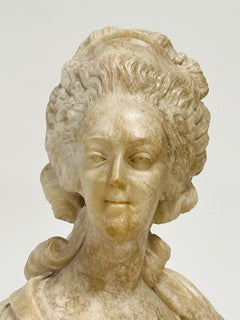 Mme Pompadour french alabaster bust circa 1850