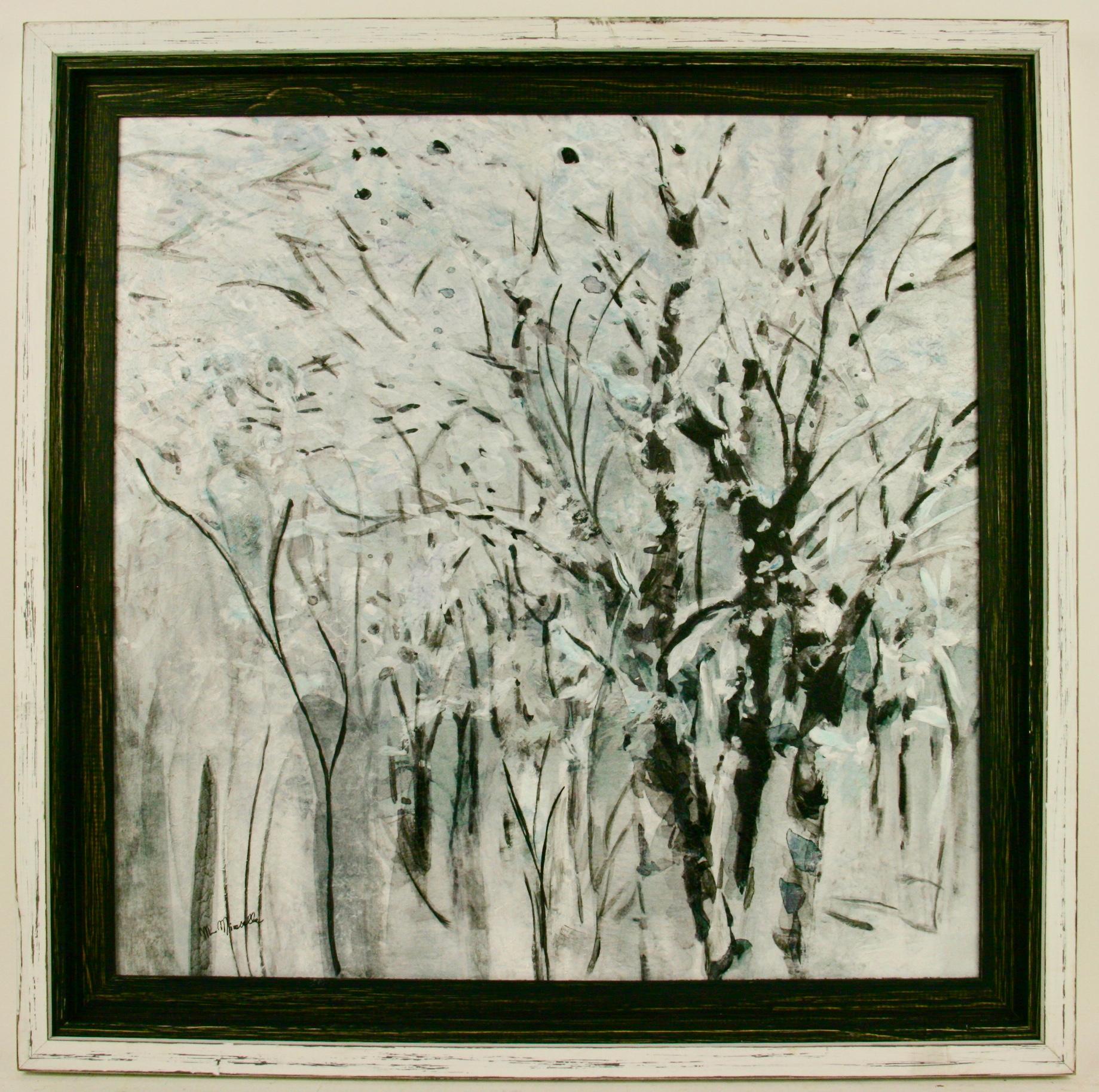 Bosque Japonés Blanco y Negro  Resumen  Paisaje en venta 1
