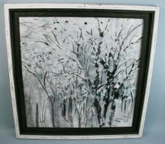 Foresta invernale giapponese in bianco e nero  Paesaggio