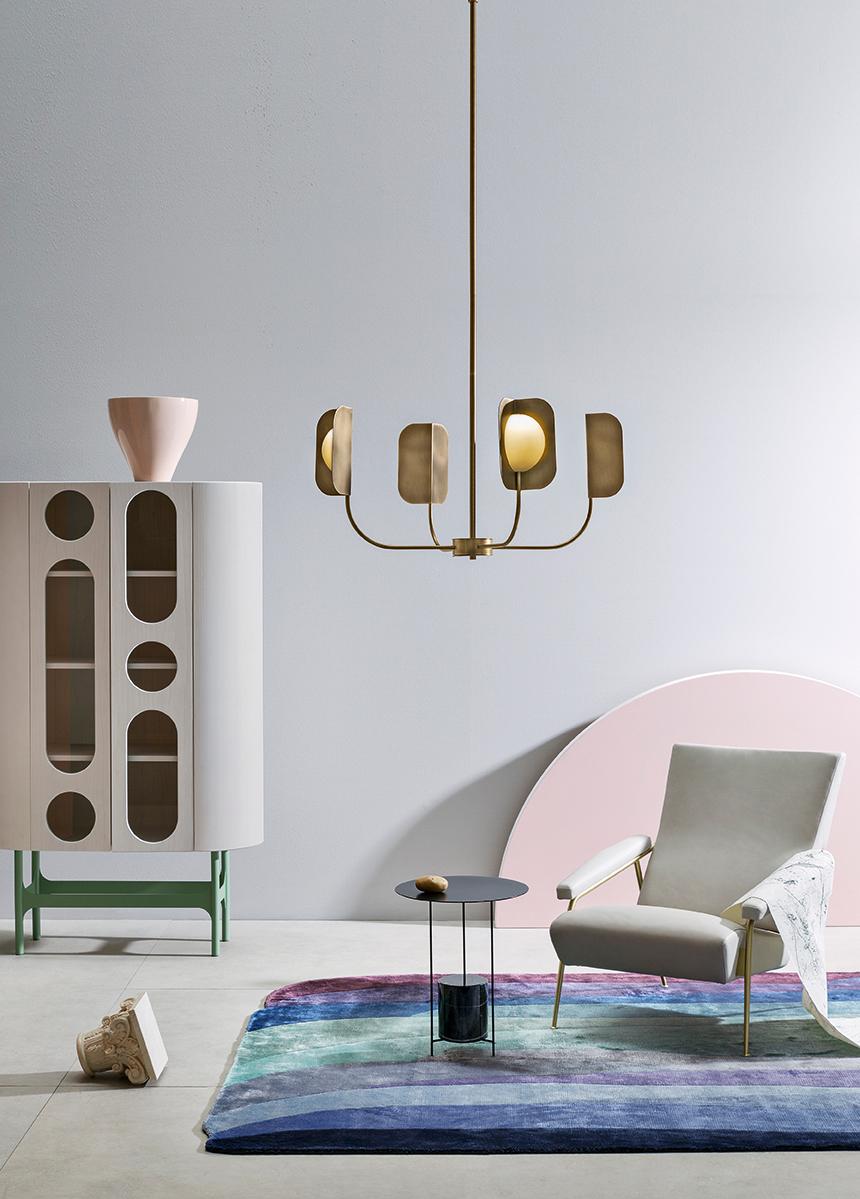 Lámpara colgante MMM Leaf 4 de MM Lampadari Italiano en venta