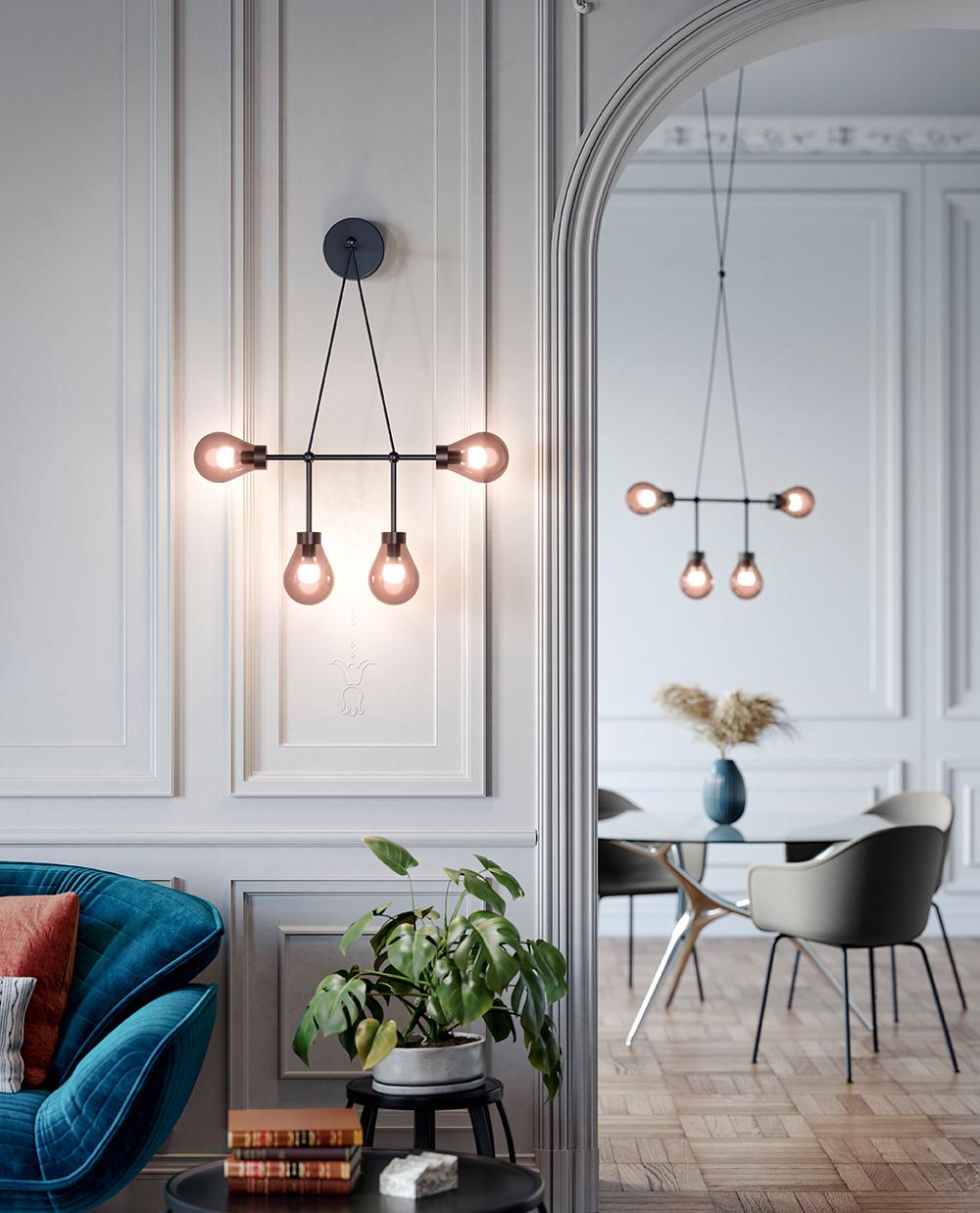 Italiano Lampada a sospensione MMM Mila L di MM Lampadari in vendita