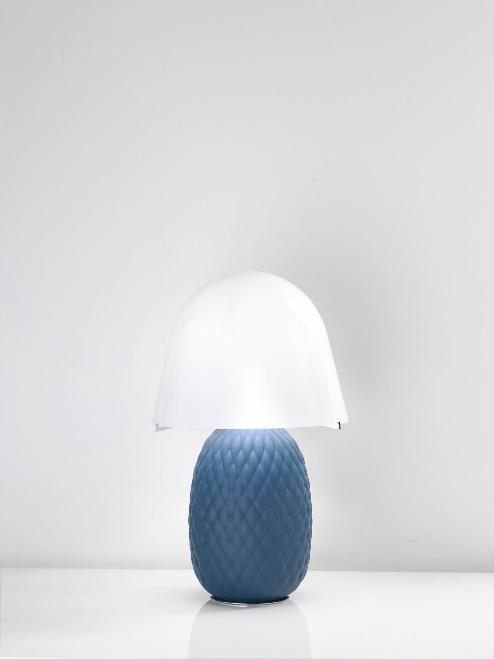 MMM Pineapple Table Lamp by MM Lampadari
Dimensions: Ø 30 x H 50 cm. 
Materials: Glass and metal.

All our lamps can be wired according to each country. If sold to the USA it will be wired for the USA for instance. Please contact us.

An ancient