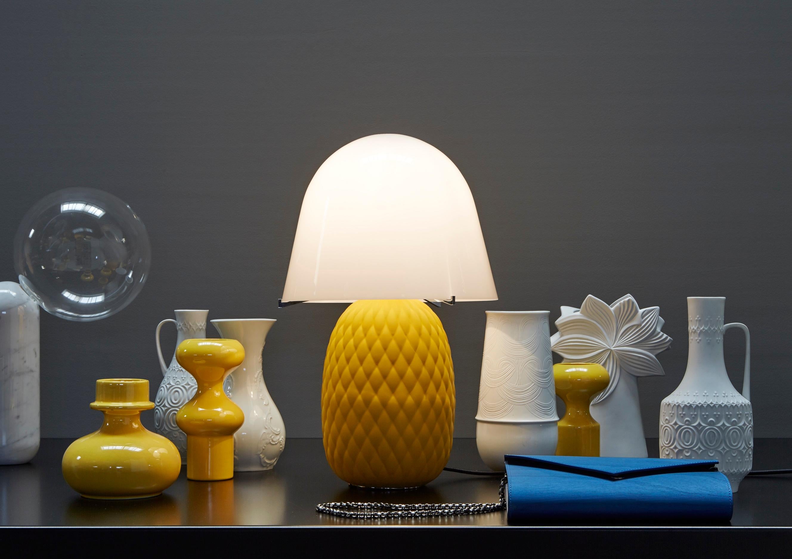 MMM Pineapple Table Lamp by MM Lampadari
Dimensions: Ø 30 x H 50 cm. 
Materials: Glass and metal.

All our lamps can be wired according to each country. If sold to the USA it will be wired for the USA for instance. Please contact us.

An ancient