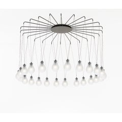 MMM Rain 24 Frosted Glass Pendant Lamp by MM Lampadari