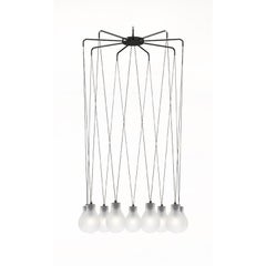MMM Rain 9 Fumè Metallic Glass Pendant Lamp by MM Lampadari