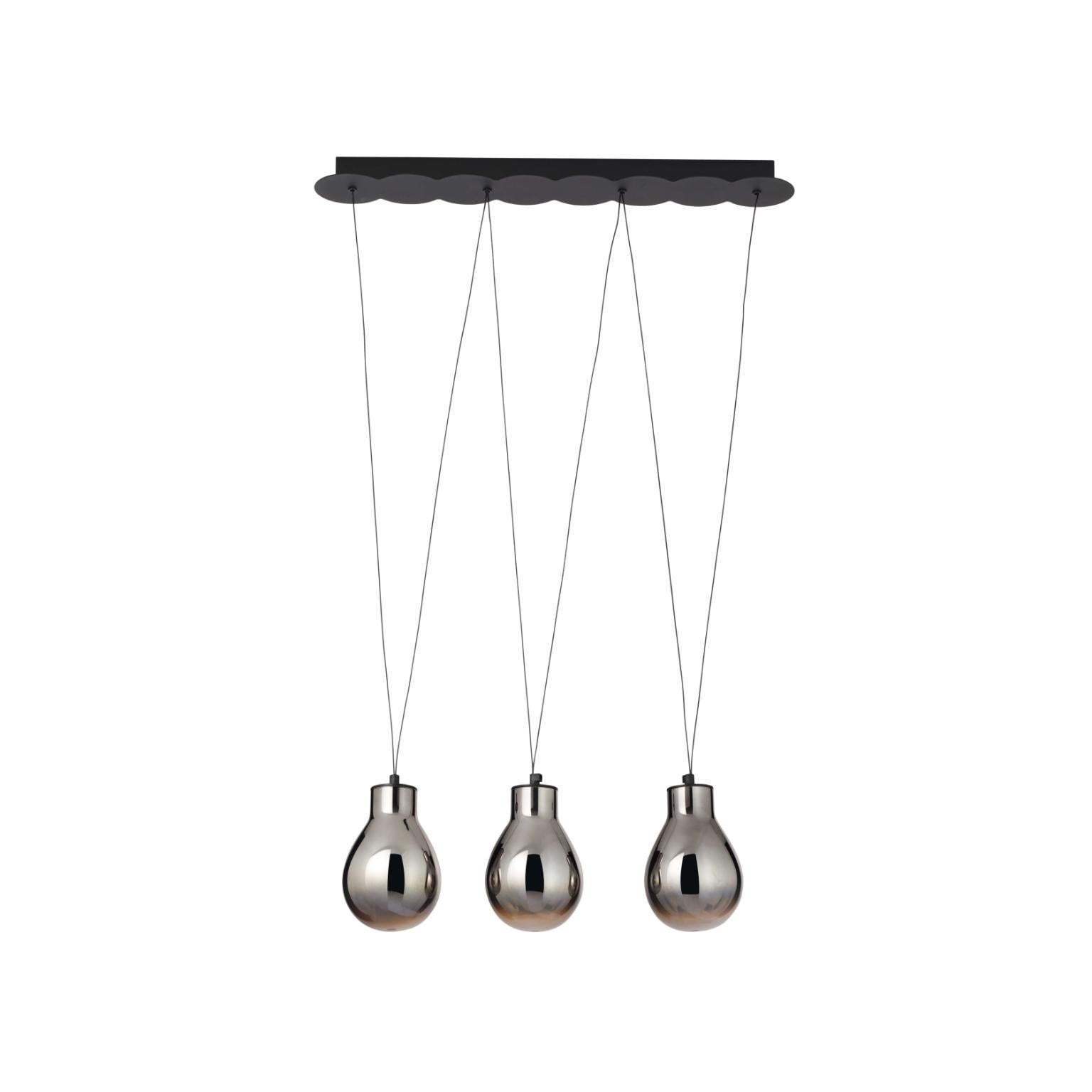 MMM Rain B3 Lámpara Colgante de Cristal Esmerilado by MM Lampadari Posmoderno en venta