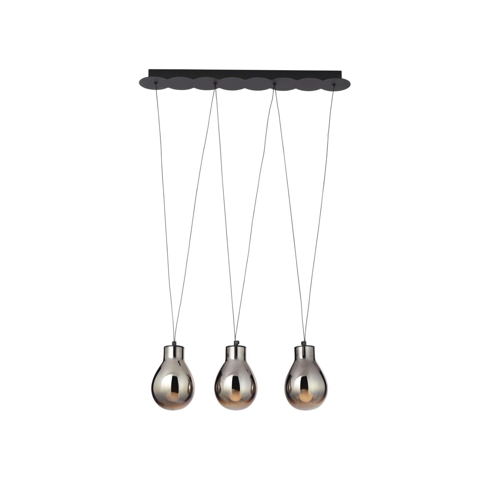 MMM Rain B3 Lámpara Colgante de Cristal Esmerilado by MM Lampadari Italiano en venta