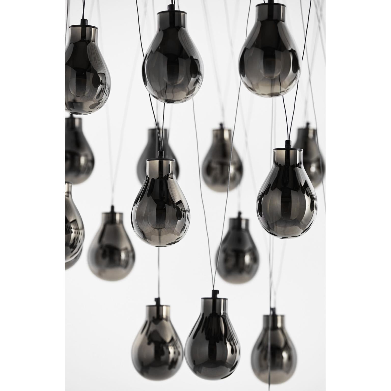 MMM Rain B3 Lámpara Colgante de Cristal Esmerilado by MM Lampadari Otro en venta