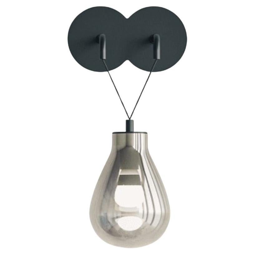 MMM Rain Fumè Metallic Glass Wall Lamp by MM Lampadari