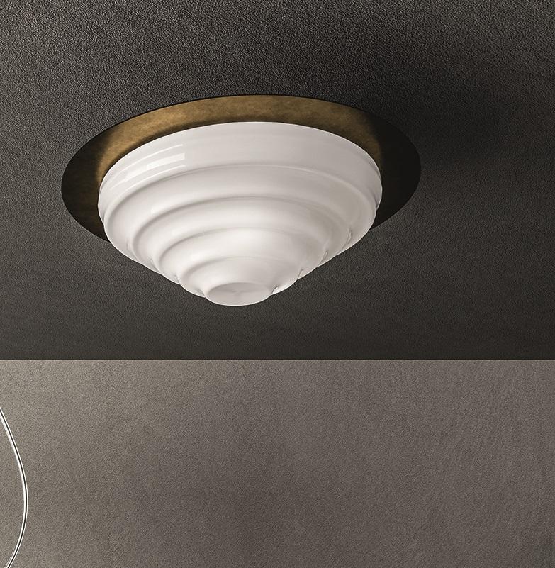 MMM Ripple Flush Mount by MM Lampadari
Dimensions: Ø 49 x H 25 cm. 
Materials: Crystal and metal.

All our lamps can be wired according to each country. If sold to the USA it will be wired for the USA for instance. Please contact us.

An ancient