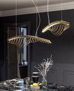 MMM Whale Gold Pendant Lamp by MM Lampadari