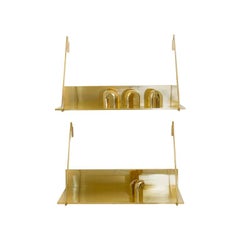 MMXVI CS Fine Tuned Hand Made Polished Brass Shelves
