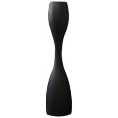 Moai Vase 126 in Matte Pearl Black Polyethylene by Luca Nichetto for Plust