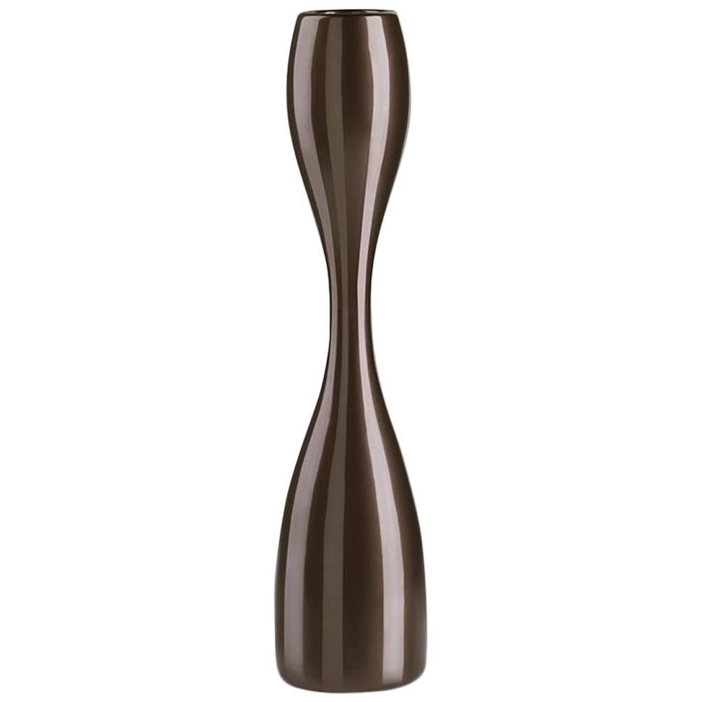 Moai Vase 126 in Metallized Coffee Polyethylene by Luca Nichetto for Plust For Sale