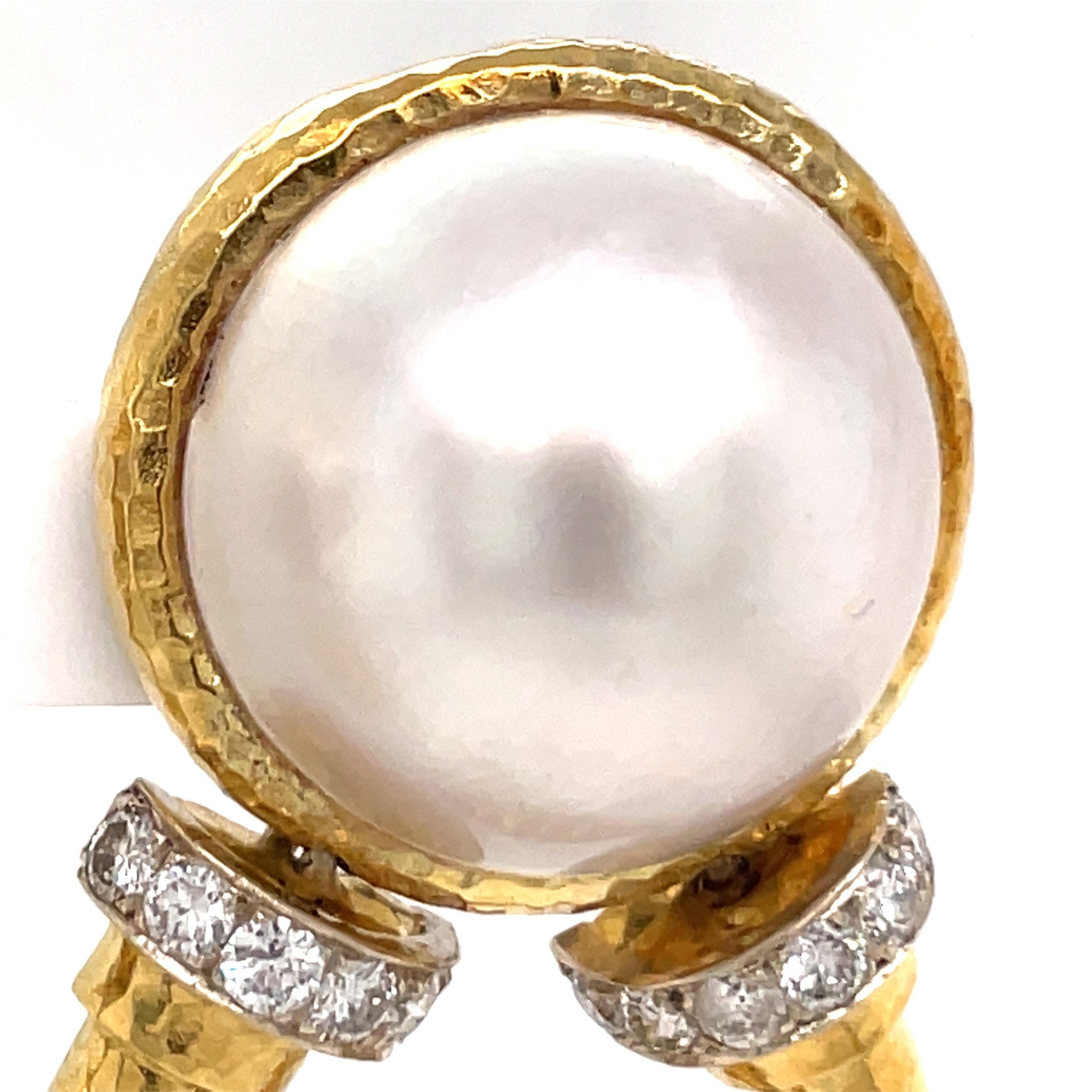 pearl door knocker earrings