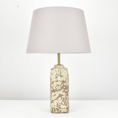 Lampe de bureau en céramique Mobach vintage texturée Studio Pottery style Axel Salto