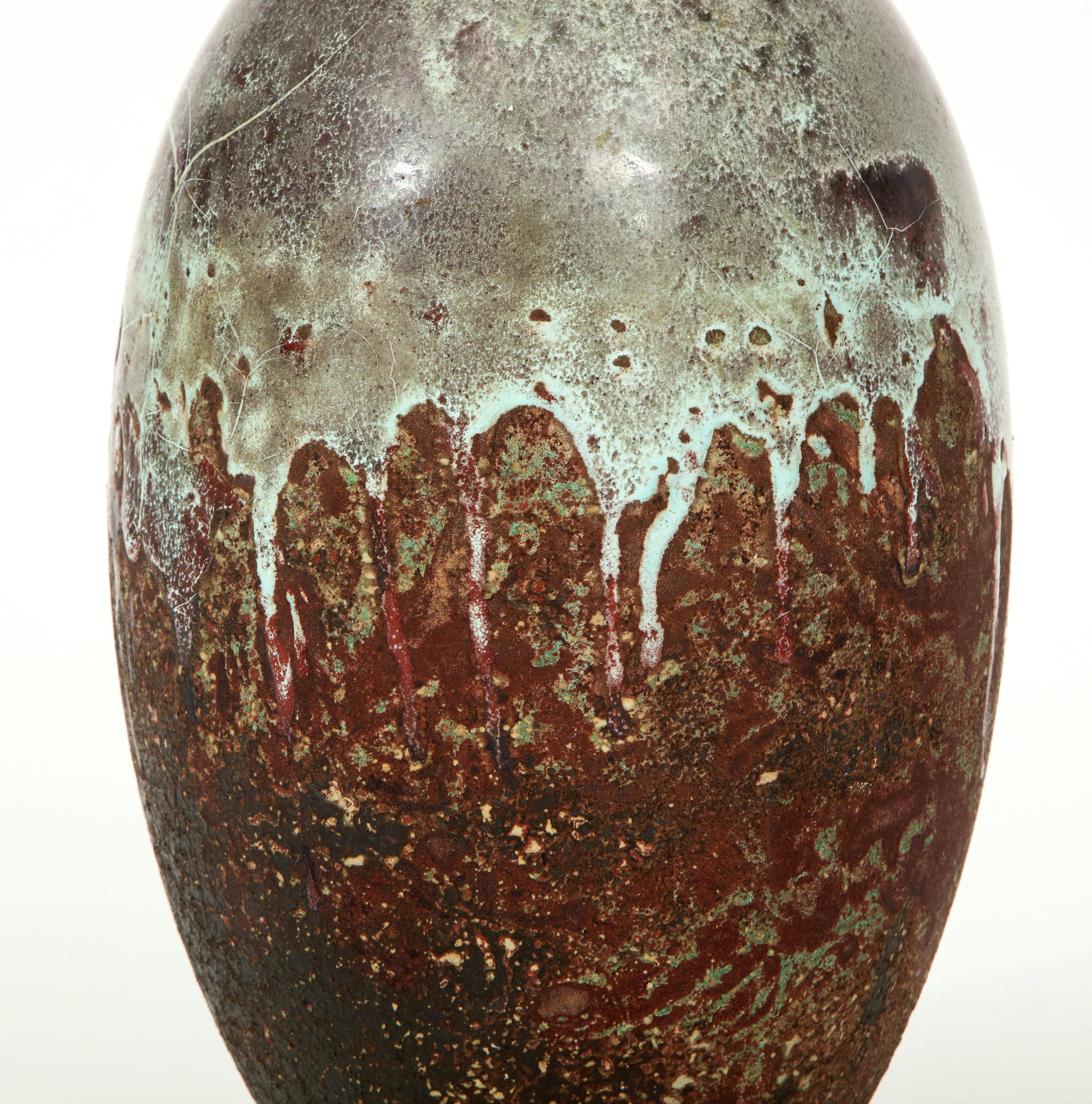 Mobach Dutch Ceramic Vase, circa 1930s  For Sale 1
