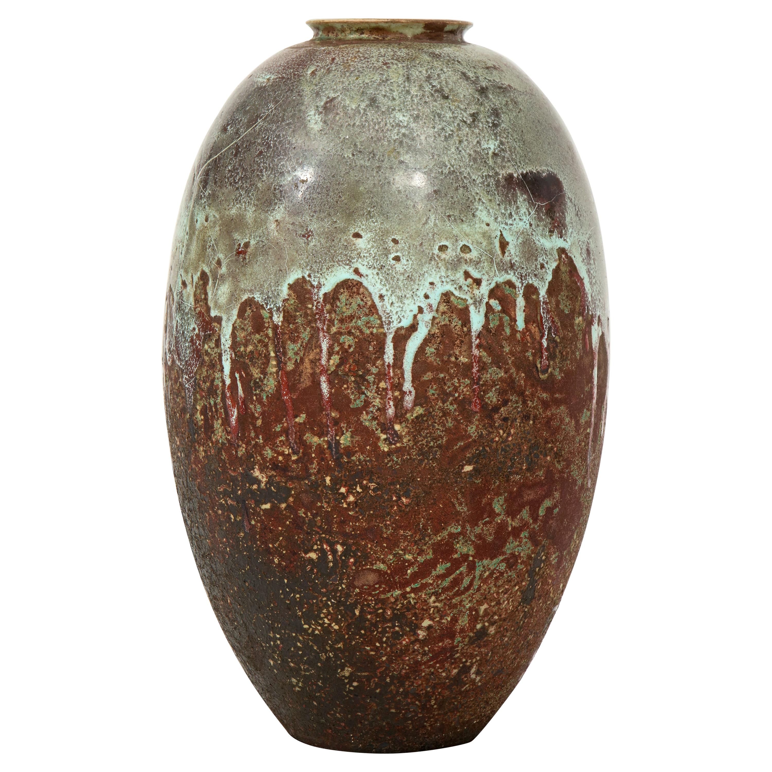 Mobach Dutch Ceramic Vase, circa 1930s  For Sale