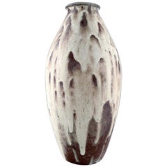 Mobach, Holland. Large Art Deco Vase in Glazed Ceramics