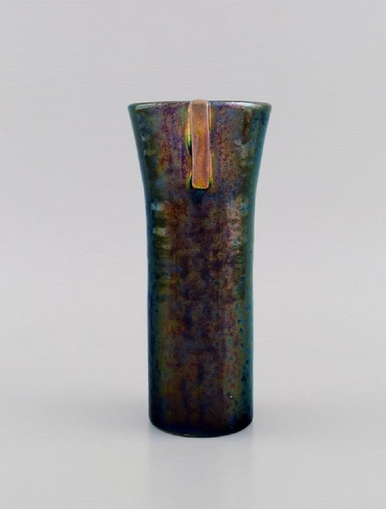 Modern Mobach, Holland, Unique Vase in Glazed Ceramics, 1920s / 30s For Sale