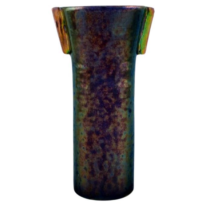 Mobach, Holland, Unique Vase in Glazed Ceramics, 1920s / 30s