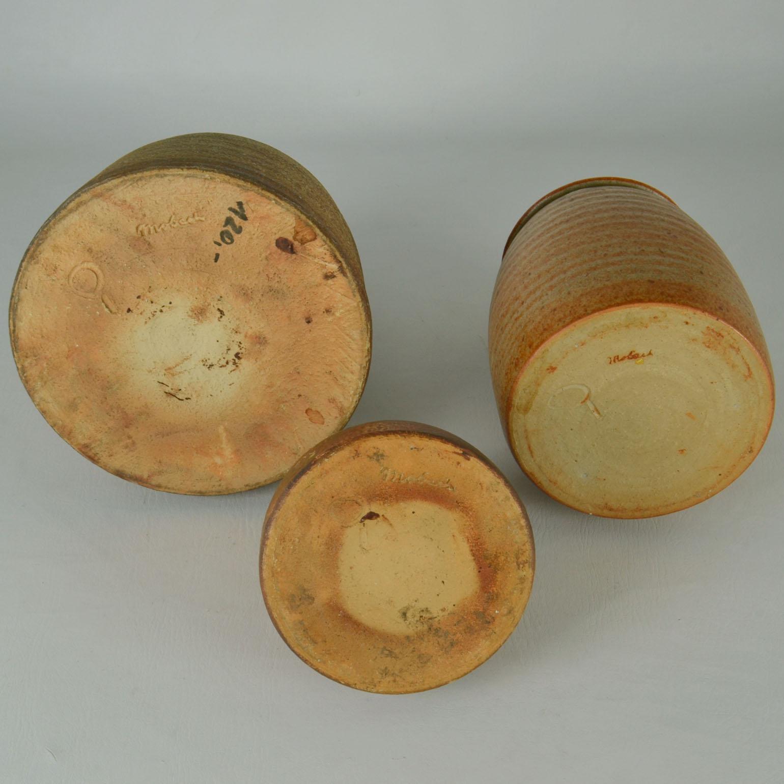 Mobach Studio Pottery Vases in Beehive Shape For Sale 9