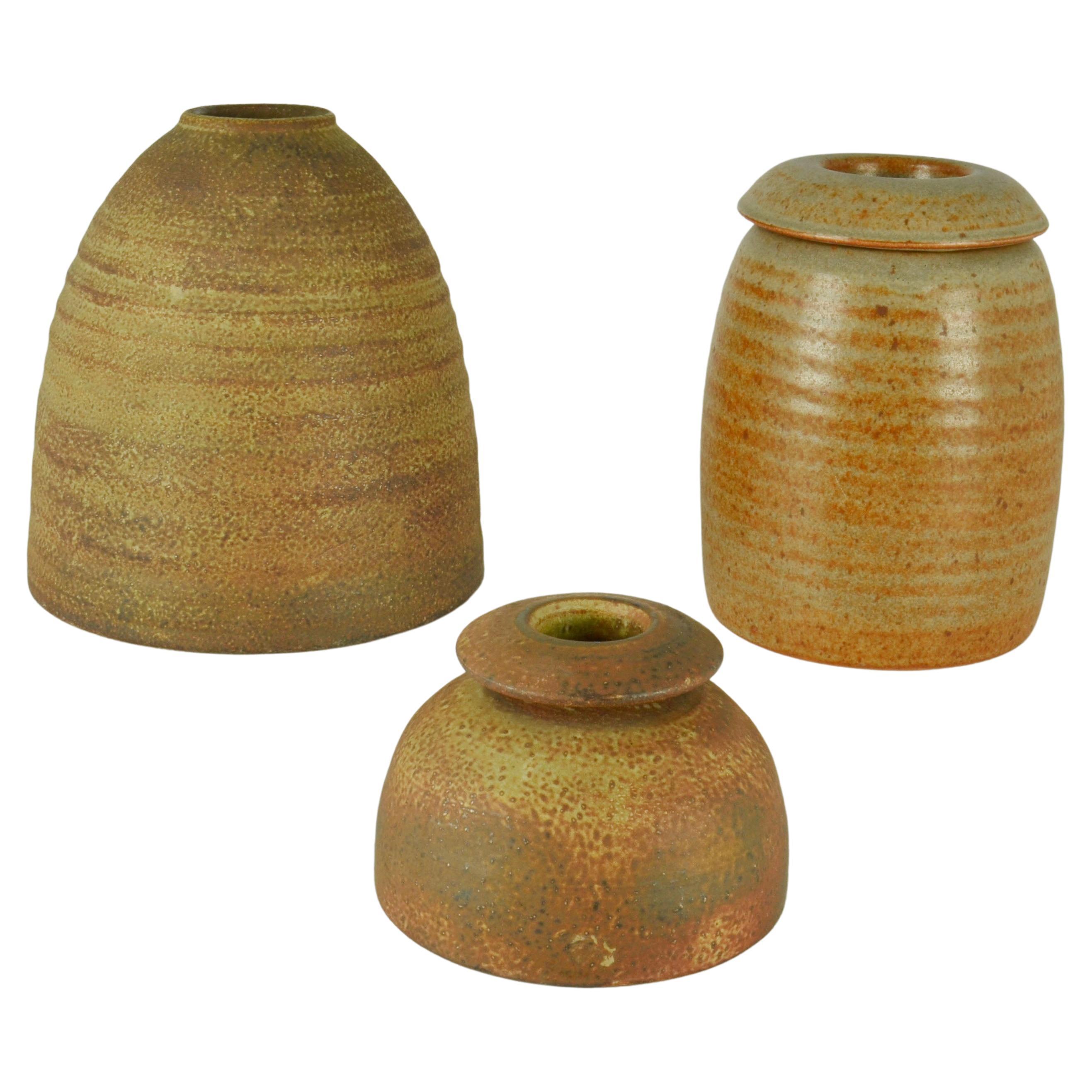 Mobach Studio Pottery Vases in Beehive Shape For Sale