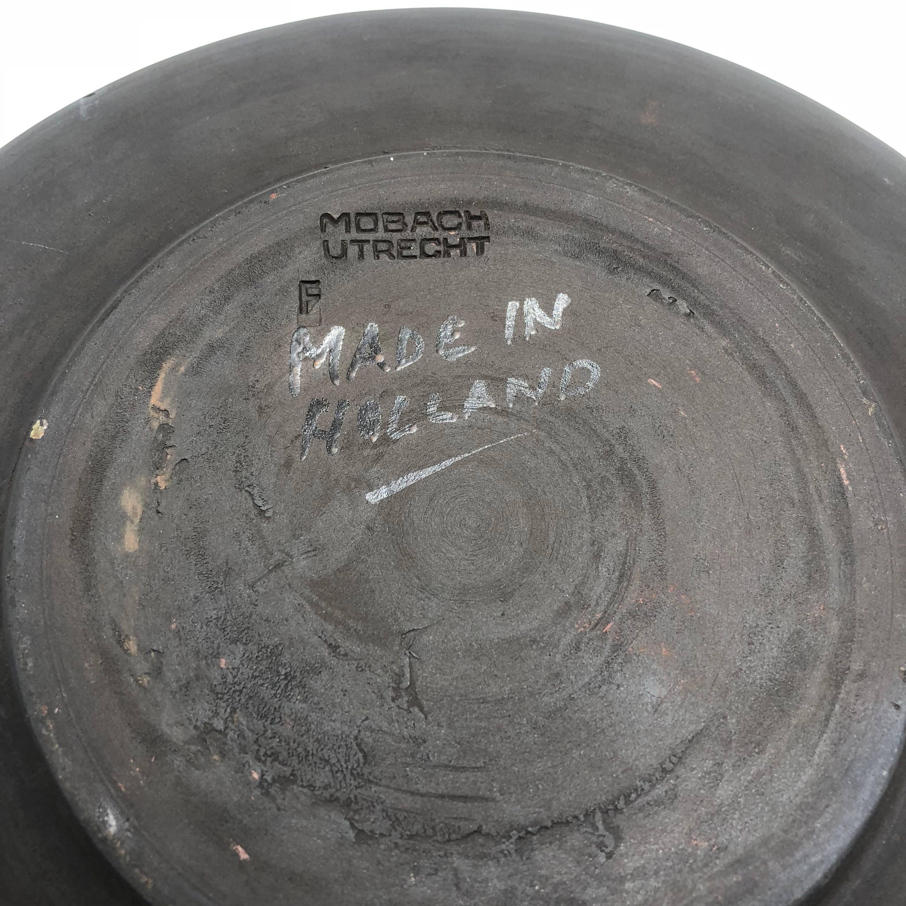 Late 20th Century Mobach Utrecht Volcanic Dish, 1970s For Sale